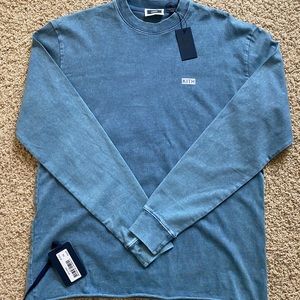Kith LS Lax Pigment Dyed TShirt-Medium Indigo